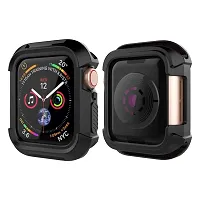 Careflection Premium Shockproof Rugged Armour Full-Protective Case Cover Compatible with Apple Watch Series 4 Series 5 [44mm,Black]-thumb2