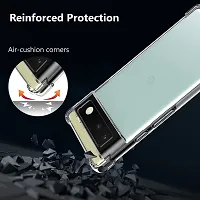 Careflection Premium Hybrid Bumper Camera Protection Case for Google Pixel 6A Transparent TPU Case with Oleophobic Anti Dust Coating Slim Cover-thumb3