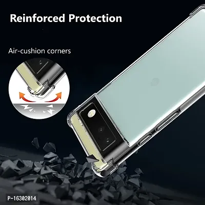 Careflection Premium Hybrid Bumper Camera Protection Case for Google Pixel 6A Transparent TPU Case with Oleophobic Anti Dust Coating Slim Cover-thumb4
