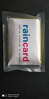 Unisex Disposable Pocket Size Easy To Carry Digi Raincoat Pack Of 2 Rain Card Pink Blue Yellow Free Size-thumb2