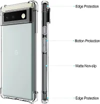 Careflection Premium Hybrid Bumper Camera Protection Case for Google Pixel 6A Transparent TPU Case with Oleophobic Anti Dust Coating Slim Cover-thumb1