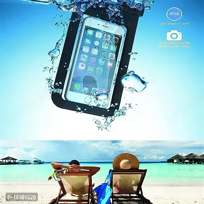 Careflection || Mobile Cover Waterproof Pouch Mobile Cases Transparent Phone Case Underwater Cover Sealed Cellphone Pouch for All Mobiles up to 6.5 inch (Pack of 3)-thumb4