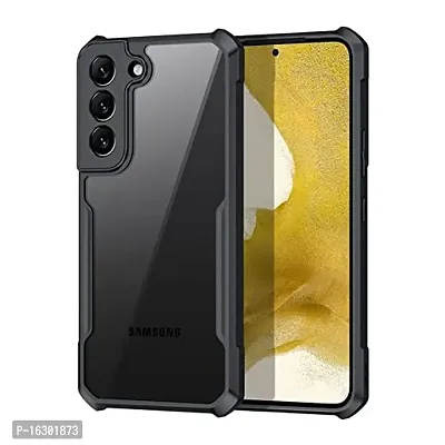 Careflection Premium Hybrid Bumper Camera Protection Case for Samsung Galaxy S22 Plus Transparent Black Hard Acrylic PC Back TPU Case with Oleophobic Anti Dust Coating Slim Cover-thumb0