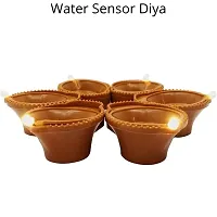 Careflection Plastic Water Sensor LED Diyas Candle with Water Sensing Technology E-Diya, Warm Orange Ambient Lights, Battery Operated (Pack of 12)-thumb4