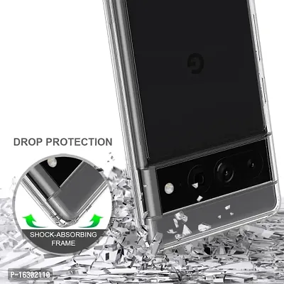 Careflection Premium Hybrid Bumper Protection Case for Google Pixel 6a Clear-thumb3