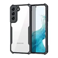 Careflection Premium Hybrid Bumper Camera Protection Case for Samsung Galaxy S22 Plus Transparent Black Hard Acrylic PC Back TPU Case with Oleophobic Anti Dust Coating Slim Cover-thumb2