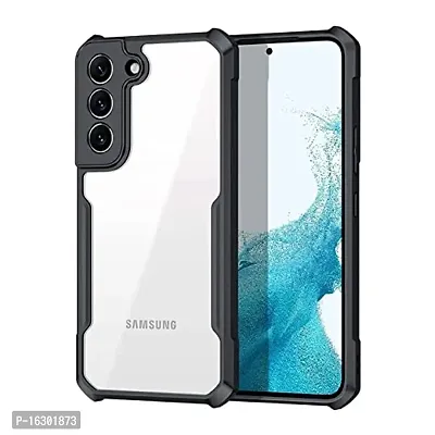 Careflection Premium Hybrid Bumper Camera Protection Case for Samsung Galaxy S22 Plus Transparent Black Hard Acrylic PC Back TPU Case with Oleophobic Anti Dust Coating Slim Cover-thumb3