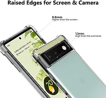 Careflection Premium Hybrid Bumper Camera Protection Case for Google Pixel 6A Transparent TPU Case with Oleophobic Anti Dust Coating Slim Cover-thumb2