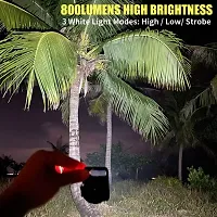 COB Small Flashlights, 800Lumens Bright Rechargeable Keychain Mini Flashlight 3 Light Modes Portable Pocket Light with Folding Bracket Bottle Opener and Magnet Base for Fishing, Walking and Camping-thumb2