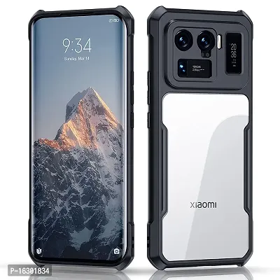 Careflection Premium Hybrid Bumper Camera Protection Case for Mi 11 Ultra Transparent Black Hard Acrylic PC Back TPU Case with Oleophobic Anti Dust Coating Slim Cover