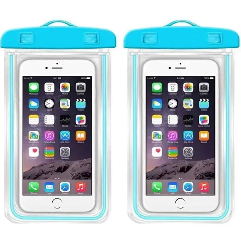 Careflection || Waterproof Mobile Cover Pouch Mobile Cases Waterproof Sealed Transparent Bag with Underwater Pouch Cell Phone Pouch for All Mobile up to 6.5 inch (Pack of 2)
