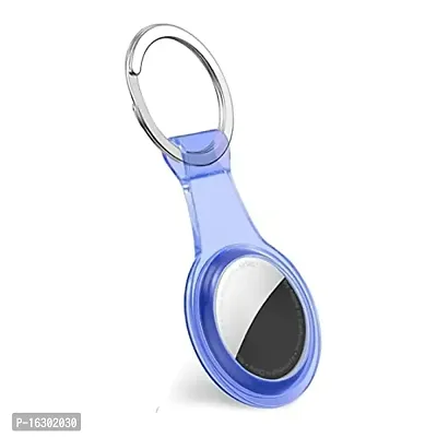 Careflection Premium Holder with Keyring for Apple Airtag Tranparent-Blue-thumb0