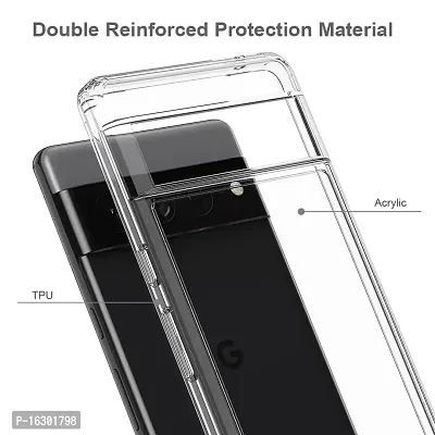 Careflection Premium Hybrid Bumper Protection Case for Google Pixel 7 Clear-thumb2