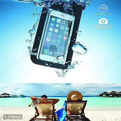 Careflection || Waterproof Mobile Cover Pouch Mobile Cases Waterproof Sealed Transparent Bag with Underwater Pouch Cell Phone Pouch for All Mobile up to 6.5 inch (Pack of 2)-thumb4