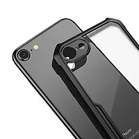 Careflection Premium Hybrid Bumper Camera Protection Case for Apple iPhone 8 7 Transparent Black Hard Acrylic PC Back TPU Case with Oleophobic Anti Dust Coating Slim Cover-thumb3