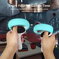 CAREflection Silicone Protective Ring Covers for Oculus Quest 2 / Meta Quest 2 Game Controllers Transparent Case Washable Soft Shock Absorbing - Left and Right Marked : 5 Years?Warranty-thumb2