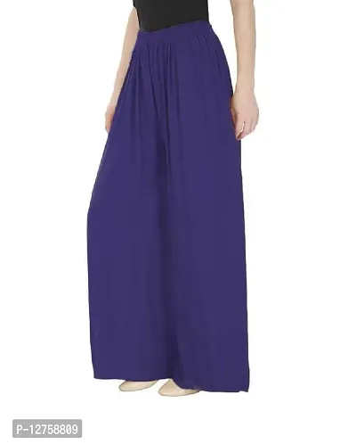 Fashion Store Women's Rayon Plain Palazoo-thumb3