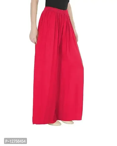 Fashion Store Women's Rayon Plain Palazoo-thumb3