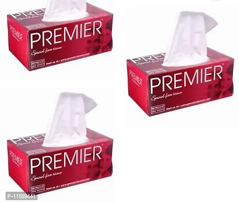 PREMIER Special face tissue [ pack of 3 ] 100 pulls per pack-thumb0