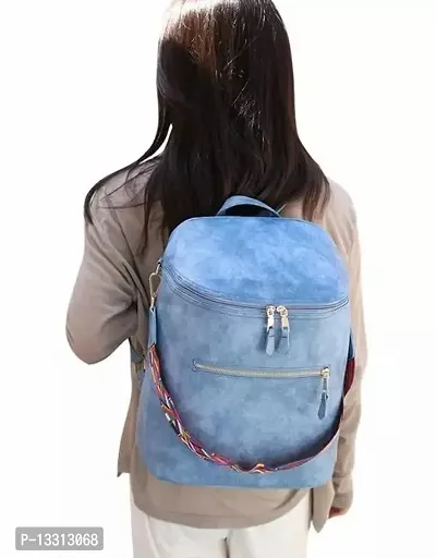 Stylish Faux Leather Backpack For Women-thumb0