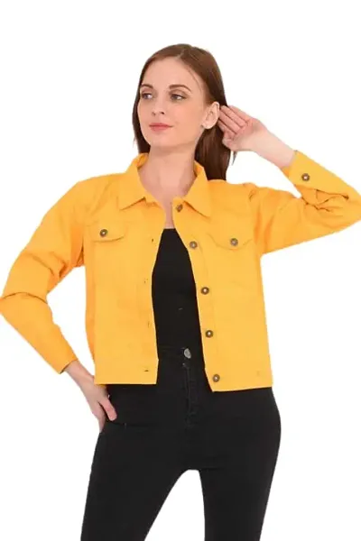 Women's & Girl's Cotton Twill Full Sleeves Jacket