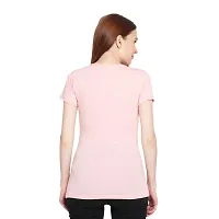 Genealo Half Sleeve Round neck solid t-shirt for women  girls-thumb2