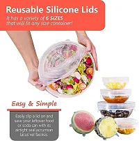 Silicone Stretch Lids Elastic Reusable Microwave Food Covers Bowl-thumb1