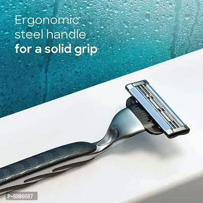 Gillette Mach 3 Manual Shaving Razor Blades - 2S Pack (Cartridge) (Pack Of 2)-thumb0