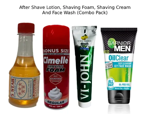 5 Star After Shave Lotion, Shaving Foam, Shaving Cream And Face Wash (Combo Pack)