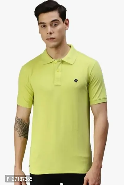 Classic Yellow Cotton Polos For Men