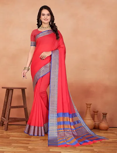 Hot Selling Art Silk Saree with Blouse piece 