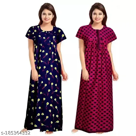 Elegant Nighty For Women- Pack Of 2