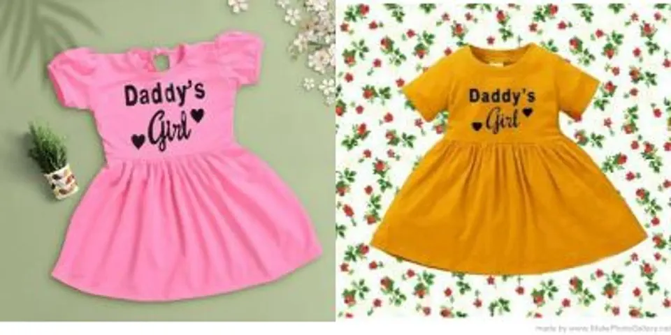 Printed Cotton Dress for Girls Pack of 2