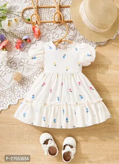 Trendy Cotton Embroidered Frock for Girls