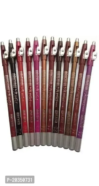 Beauty Bold Matte Lipliner Pencil Set | Long Stay | Smudge Free | Waterproof | Creamy Lip Liner Pencil Set of 12