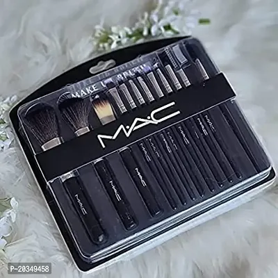 MAC Cosmetics BB Make Up Brushes Set For Girls and Women Bridal Makeup Brushes Set of 12 - Black