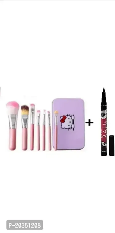 Soft Bristle Makeup Mini Brush Kit (7 Brush + One pencil)