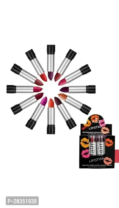 12pcs Mixed Color Waterproof Matte Velvet Shimmer Lipstick Pencil Lip Gloss Makeup Long Lasting