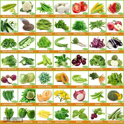 50 Varieties of Vegetable Seeds 2700+ Germination Seeds For Your Garden With Instruction Manual