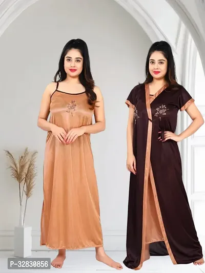 Latest Satin Night Dress for Women-thumb0