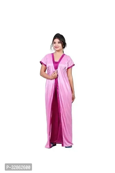 Comfy Satin Night Dress Set-thumb5