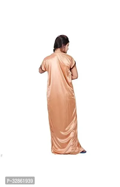 Stylish Satin Printed Nighty with Robe for Women-thumb4