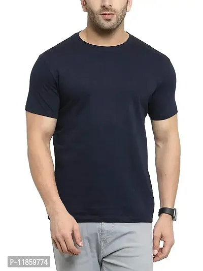 Eye Blink International Men's Regular Fit T-Shirt (Small, Blue)-thumb2