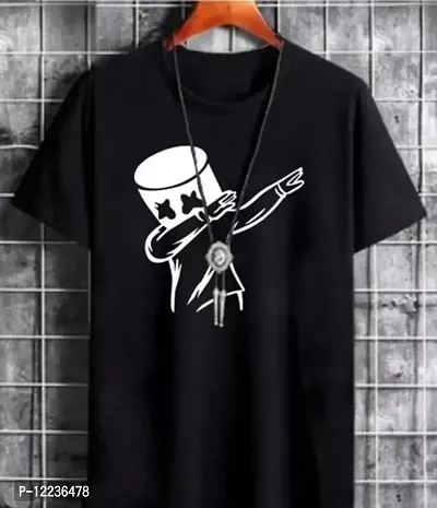 Eye Blink Mens Marshmello Round Neck T-Shirt (Black)-thumb0