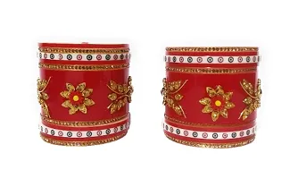 Rajasthani Brass Bangles Set Crystal St (Multicolor)-thumb1