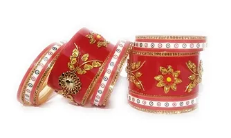 Rajasthani Brass Bangles Set Crystal St (Multicolor)-thumb2