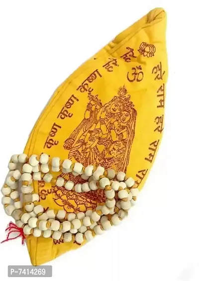 Stylish Fancy Original Natural Tulsi Jap Mala Energized Beads Wood Chain With Gomukhi For Jap-thumb0