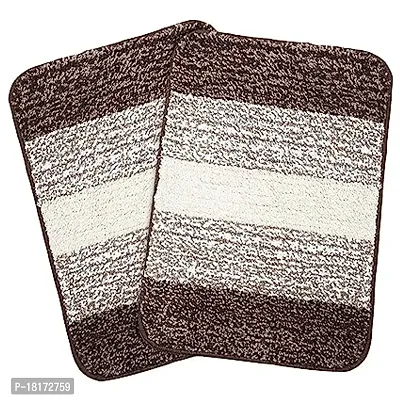 Designer Brown Microfiber Door Mat Pack Of 1