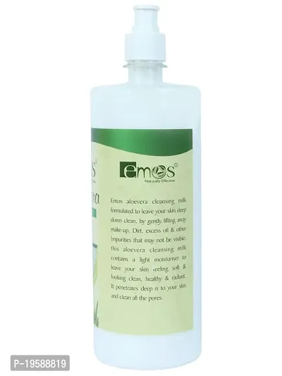 Emos Naturally Effective Aloevera Cleansing Milk Purifying Feel The Smoothness Of Your Skin-500ML-thumb3