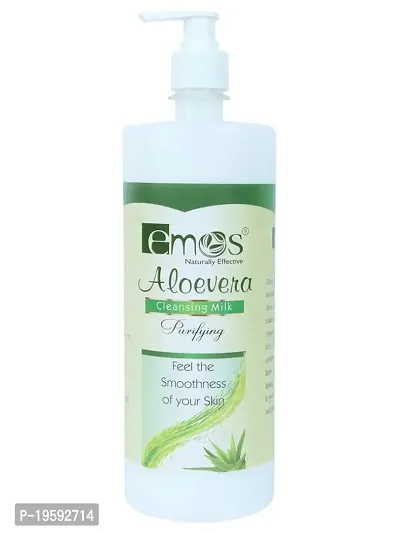 Emos Naturally Effective Aloevera Cleansing Milk, Cream For Face Whitening -800 Ml